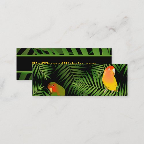 Lovebird Parrot Black Tropical Bird Blog Website Calling Card