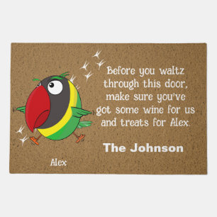 Lovebird, parrot doormat