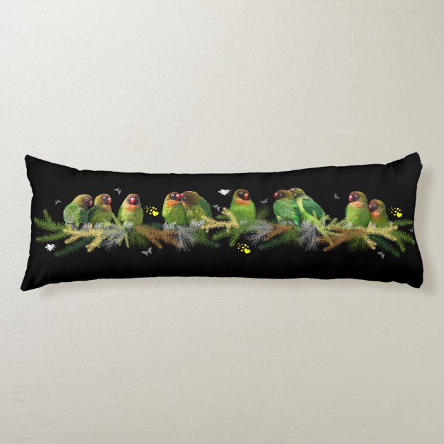 Lovebird Rainbow Body Pillow (Front)