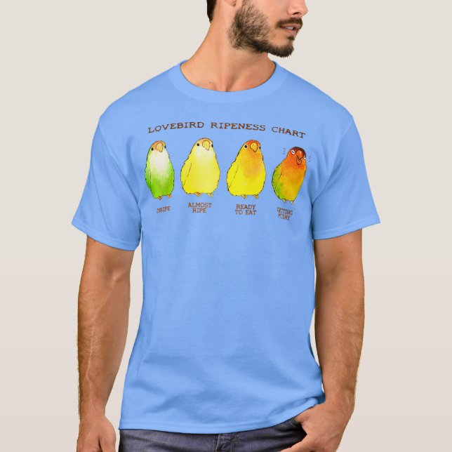 Lovebird Ripeness Chart T-Shirt (Front)