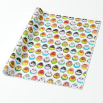 Cute lovebird color mutations wrapping paper
