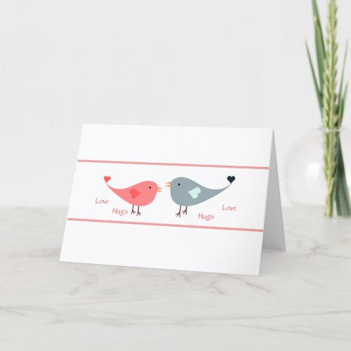 Lovebird Valentines Day Personalized Card