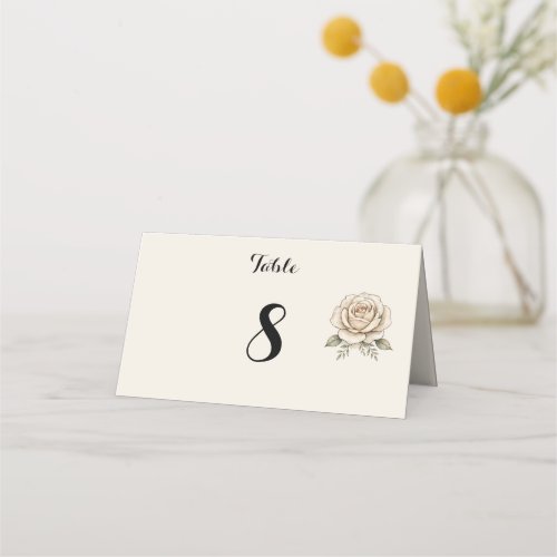 Lovebird Wedding Table Number Cards