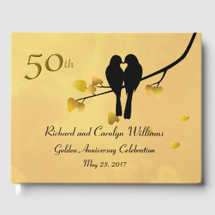 Lovebirds 50th Anniversary Guest Book