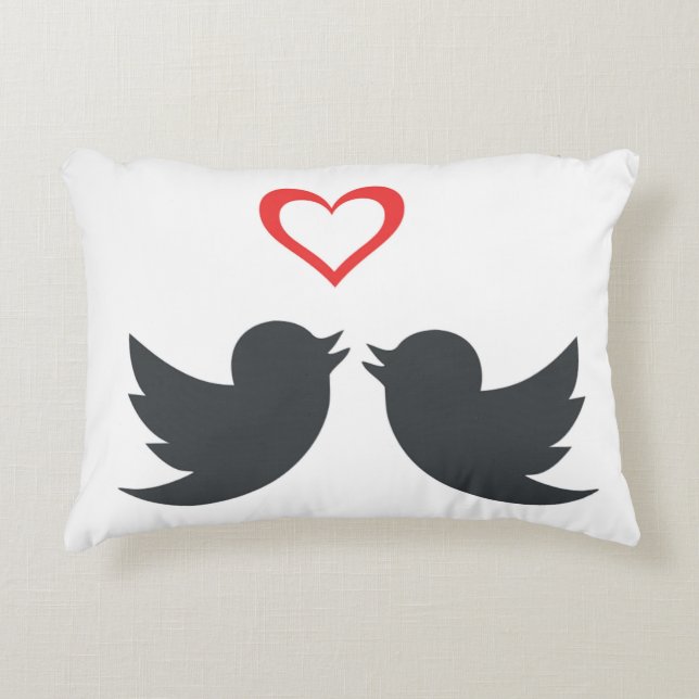 LOVEBIRDS ACCENT PILLOW (Front)