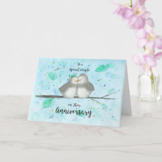 Lovebirds Anniversary Card for a Special Couple