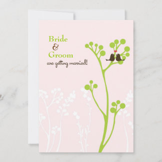 Lovebirds (Blush Pink) Invitation