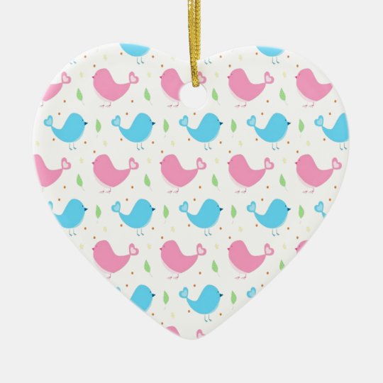 Lovebirds Ceramic Ornament
