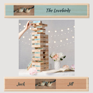Lovebirds Customizable for Couples Topple Tower