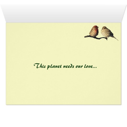 Lovebirds Earth Day (Inside Horizontal (Bottom))