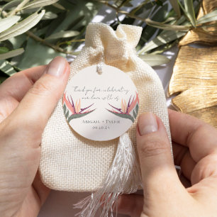 Lovebirds in Paradise Favor Tags