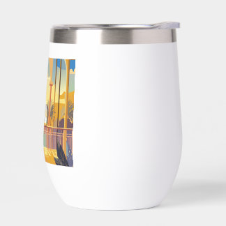 Lovebirds in Paradise  Thermal Wine Tumbler