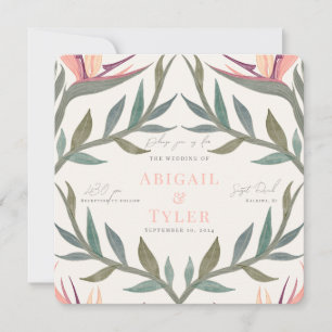 Lovebirds in Paradise Wedding Invitation