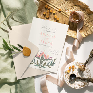 Lovebirds in Paradise Wedding Invitation