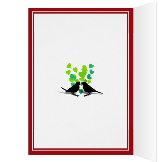 Lovebirds in Tree of Hearts - Summer Love (Inside (Left))