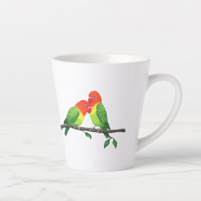 Lovebirds Inspirational Latte Mug (Right)
