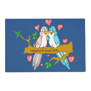 Lovebirds Laminated Placemat