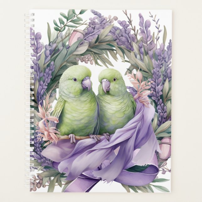 Lovebirds & Lavender Planner (Front)