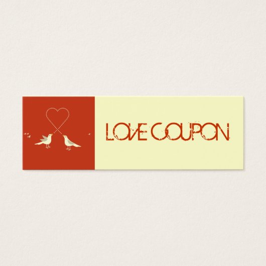 Lovebirds Love Coupon (Front)
