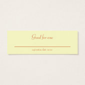 Lovebirds Love Coupon (Back)