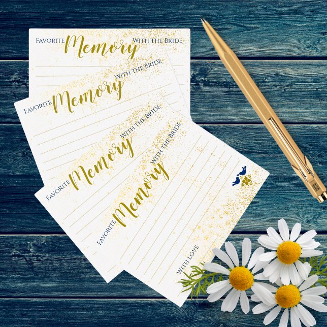 Lovebirds Mexican Bridal Shower Favorite Memory Note Card (Creator Uploaded)