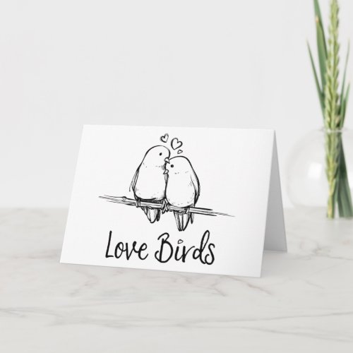 LOVEBIRDS ON YOUR WEDDING DAY CARD