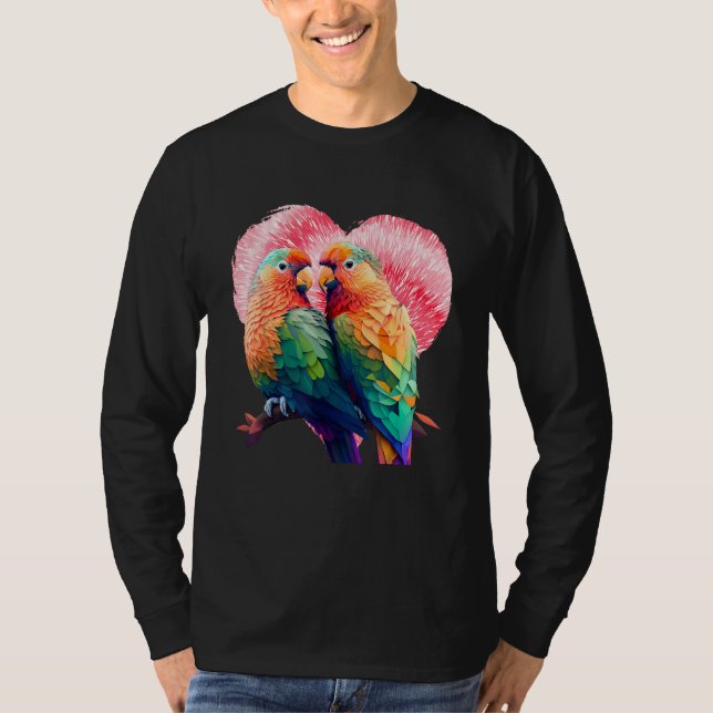Lovebirds Parrot  Lovebird Exotic Birds Bird T-Shirt (Front)