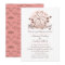 Lovebirds Pink And Brown Wedding Invitation
