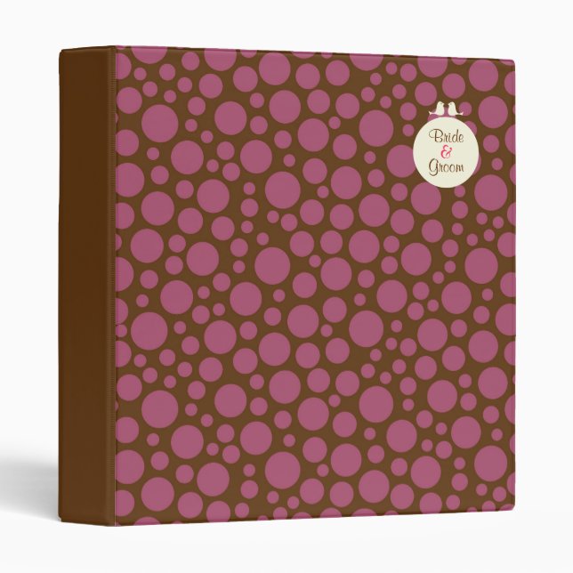 Lovebirds (Polka Dot) Wedding Binder (Front/Spine)