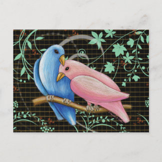 Lovebirds Postcard
