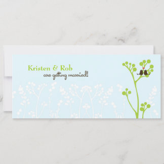 Lovebirds (Powder Blue) Invitation