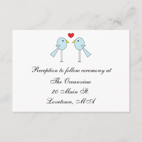 "Lovebirds" Reception Cards