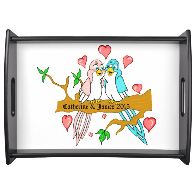 Lovebirds Serving Tray (Front)