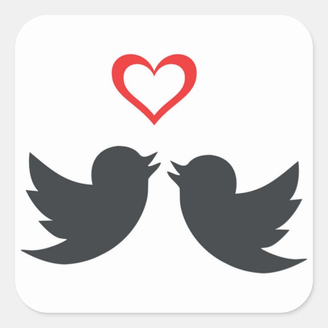 LOVEBIRDS SQUARE STICKER (Front)