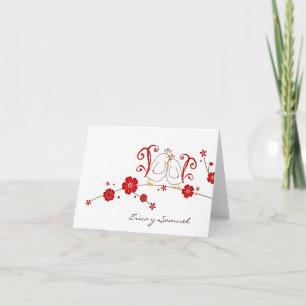 Lovebirds Thank You Cards / Tarjetas de Enamorados