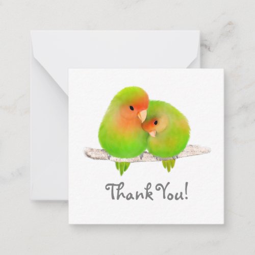 Lovebirds Thank You Note card