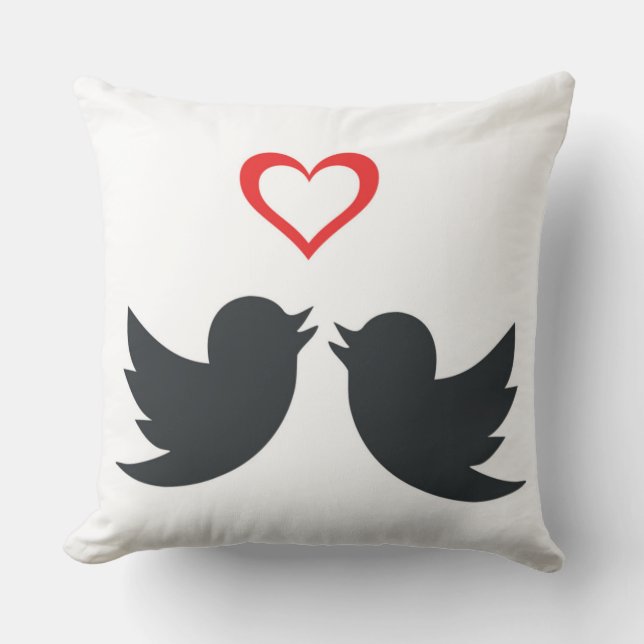 LOVEBIRDS THROW PILLOW (Front)