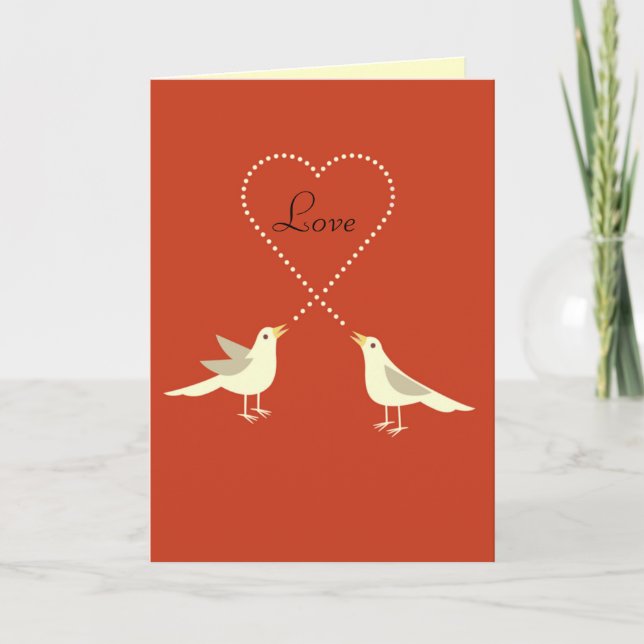 Lovebirds Valentine's Day Card (Front)