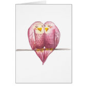 Lovebirds Valentine's Day Original Watercolor Card (Front)