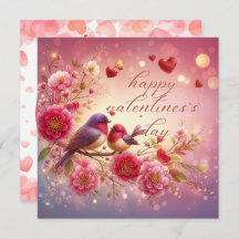 Lovebirds Valentine's Greeting Card