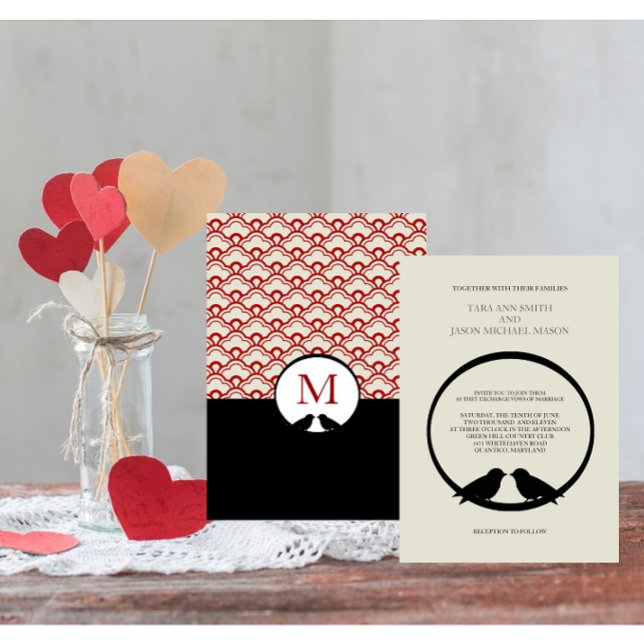 Lovebirds Wedding Invitations (Creator Uploaded)
