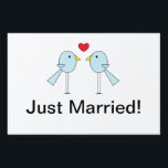 "Lovebirds" Yard Sign<br><div class="desc">"Lovebirds" Yard Sign can say whatever you like. Great for engagements, weddings, showers, anniversaries, etc. Matches other items in the "Lovebird" collection.</div>