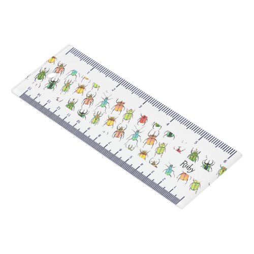 Lovebug Beetles Add Your Name Kids Ruler