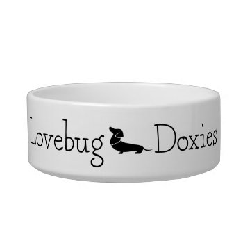 Lovebug Doxies Logo Bowl by KaleenaRae at Zazzle