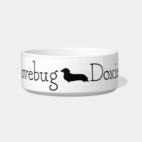 Lovebug Doxies Logo Bowl