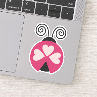 Lovebug Hearts Ladybug Die Cut Sticker Decal