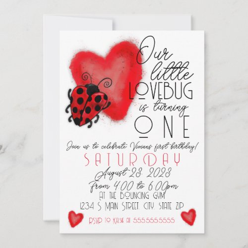 Lovebug Invitation