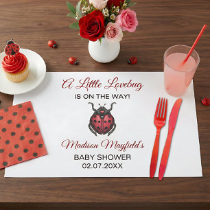LoveBug Ladybug Baby Shower Paper Placemat