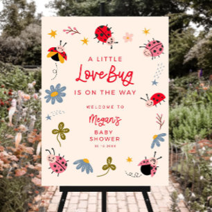 Lovebug Welcome Sign   Ladybug Baby Shower Insec