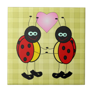 Lovebugs Picnic Ceramic Tile